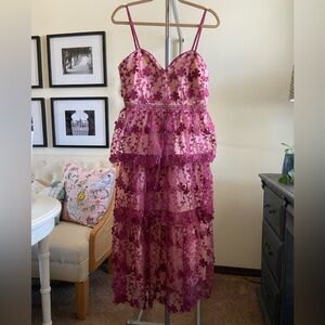 Endless Rose Burgundy Floral Dress